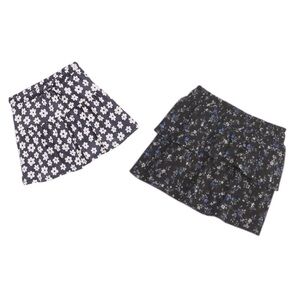 Toddler Girls Blue Floral Skirt 2 Piece Bundle 2T